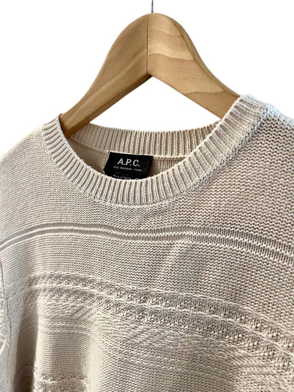 A.P.C. Cotton Pullover Sweater (Cream)
